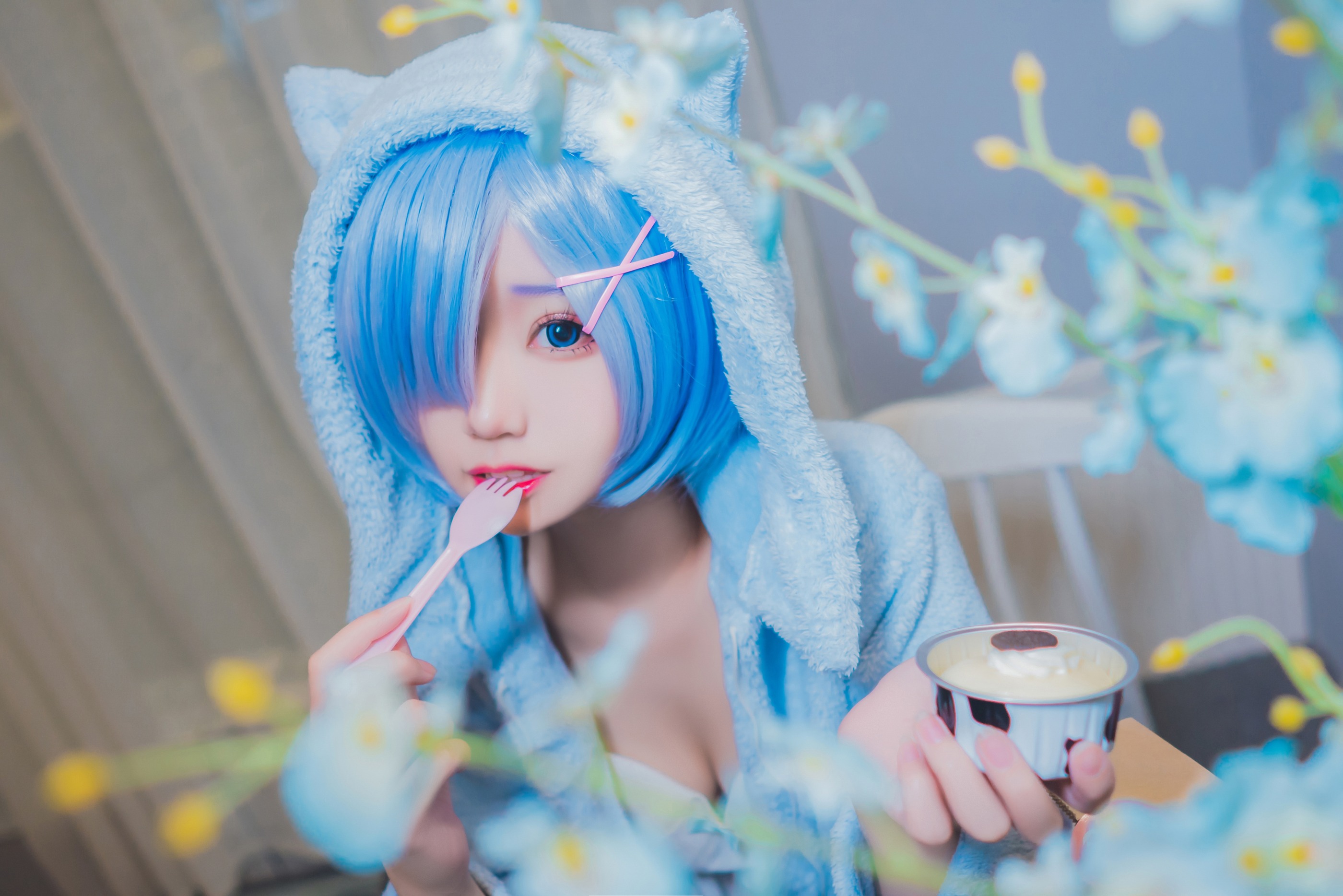 图片[1]-猫君君 – NO.021 _MaoJun 雷姆猫耳睡衣[29P]-XikXak